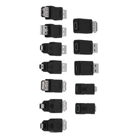 Cuifati USB 2.0 Converter, Pack of 12 Multiple USB2.0 Adapter Micro/Male Female Connectors for Computer Tablet PC Mobile Phones