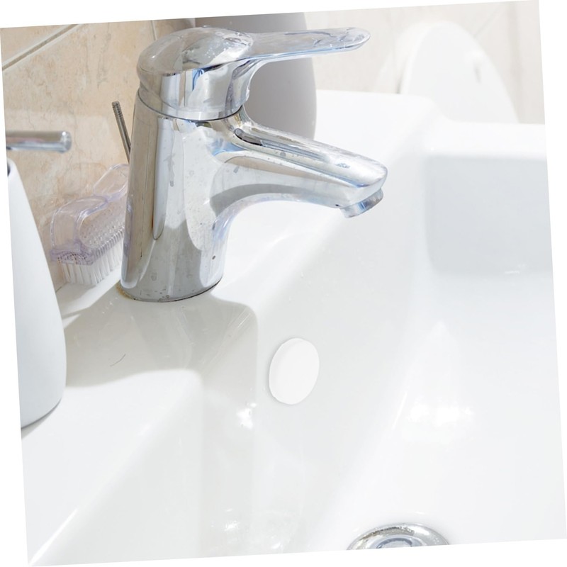 Gadpiparty 10Pcs Bathroom Sink Overflow Covers Leaking Drain Plugs for