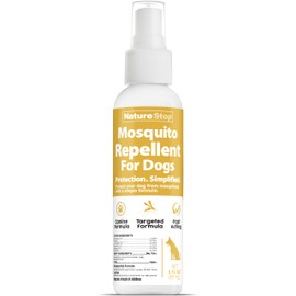 NatureStop Mosquito Repellent Spray for Dogs, DEET-Free Travel-Size Bug Spray for Outdoor Protection, 3 oz