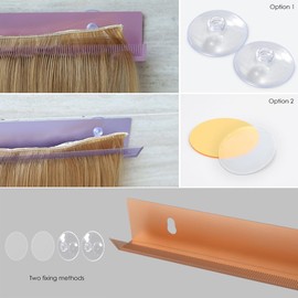 GlamorDove Hair Extension Holder for Hair Styling Tool Hair Extension Hangers for Salon Stainless Steel Hair Display Holder Rack for Braiding Hair Beauty Accessories Weft Extensions