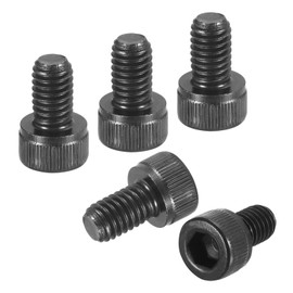 DTGN M6 1x10mm Hex Socket Head Cap Bolts Carbon Steel 25pcs Full Thread Cap Bolts Road Bike Hex Socket Head Cap Bolts for Mountain Bike Auto Motorcycle Hex Head Metric Bolts Black