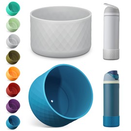 Airboat 2PCS Silicone Water Bottle Boot for Owala 32oz, Protective Bottom Bumper Anti-Slip Sleeve for FreeSip, Twist, and Flip Stainless Steel Bottles, Dishwasher Safe and BPA Free