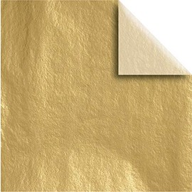 Jillson Roberts Metallic Matte Gift Tissue 20" x 26" For Wrapping and Gift Bags, Gold, 48 Folded sheets