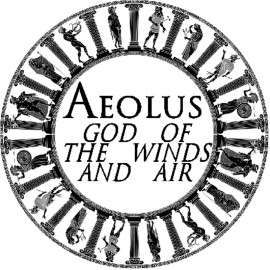Kiwi Gifts Aeolus God of Winds and Air Greek Mythology - 3 Pack Circle Stickers 3 Inch