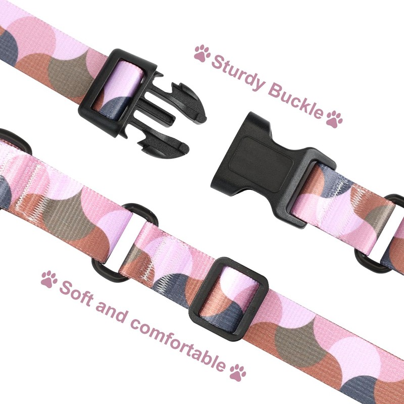 GUXL Martingale Dog Collars,Adjustable Soft Nylon Quick Release Buckle,No Pull