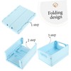 LABRIMP 4pcs Decorative Storage Baskets for Organizing Small Folding Crates