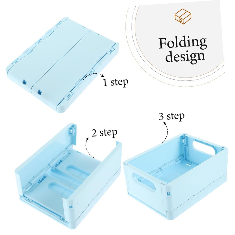 LABRIMP 4pcs Decorative Storage Baskets for Organizing Small Folding Crates