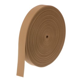 M METERXITY Flat Nylon Webbing Strap 1 Inch Wide 10 Yards Strong Nylon Strapping Upholstery Backpack Straps for Bags/Luggage/Cargo/Repairing/Indoor Outdoor [Light Brown, 1.1mm Thk]