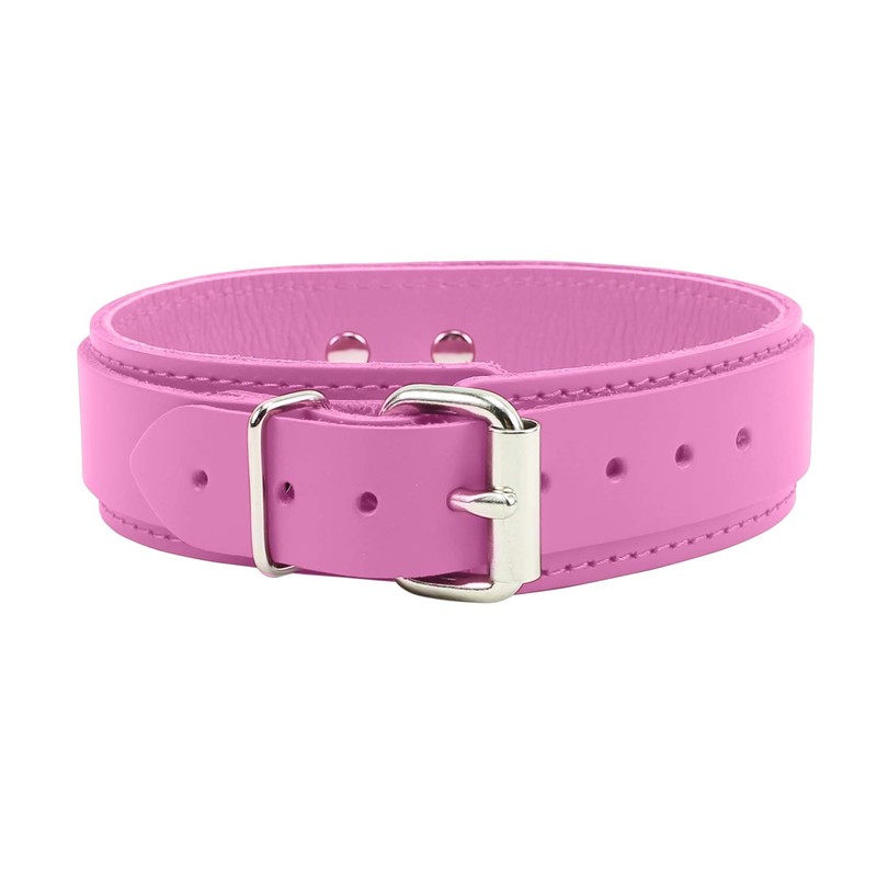 Ava V Collar Lambskin Latigo Leather Handcrafted Leather Collar (Large,