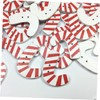 ABOOFAN 50pcs Christmas Painting Button Wooden Crafts Buttons Christmas Doll