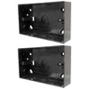 2 x Black Pattress Box Double 32mm PVC Surface 2
