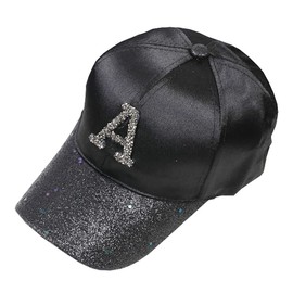 Foetest Adjustable Baseball Cap Sun Hat Sequins Cap Outdoors Sports Cap Cotton Hat Casual Hat Black