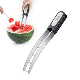 Choxila Stainless Steel Watermelon Cutter Slicer,Cube Cutter Corer Fruit Vegetable Tools Knife Melon Baller for Kitchen Gadget