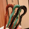 FRCOLOR 5pcs French Hair Fork Celluloid Chignon Hair Pins Hair