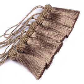 BEL AVENIR - Juego de 8 borlas pequeñas de seda hechas a mano, coloridas y suaves borlas para llavero, accesorios de bricolaje