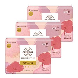 Organic Cotton 15.7 inches (40 cm) with Wings, For Especially Heavy Day Nights, 6 x 3 Sets