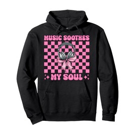 Sound Engineer Audio Headphone Girl Music Soothes My Soul Pullover Hoodie