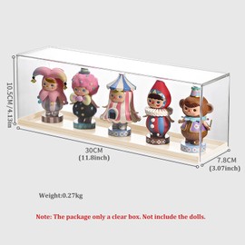 Clear Acrylic Display Case for Mini Pop Figures,Desktop Storage Cabinet Organizer for Doll Toy Collectibles, Action Figures, Mini Figurines Dustproof Protection