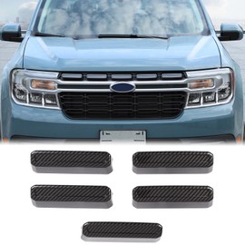Aunginsy Car Front Bumper Grille Cover Trim Compatible with Ford Maverick Lariat 2022-2024 Front Grille Inserts Clip-in Grille Guard Car Air Inlet Vent Grille Decorative Cover ABS Exterior Accessories