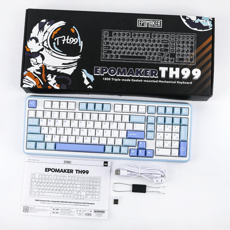 EPOMAKER TH99 Tri-Mode Wireless Mechanical Keyboard with 8000mAh Battery, Hot