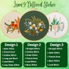 HOMEVIA 3 Sets Floral Embroidery Kit for Beginners with Embroidery