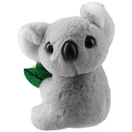 hobbyme Lovely Plush Koala Key Ring,Crafts Key Pendant Key Ring Decor, Adorable Fluffy Keychain Decorative Bag for Miss, Gray
