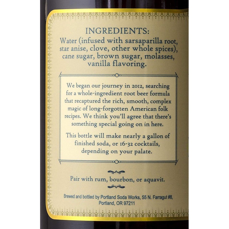 Portland Soda Works, Syrup Cocktail And Soda Root Beer, 12