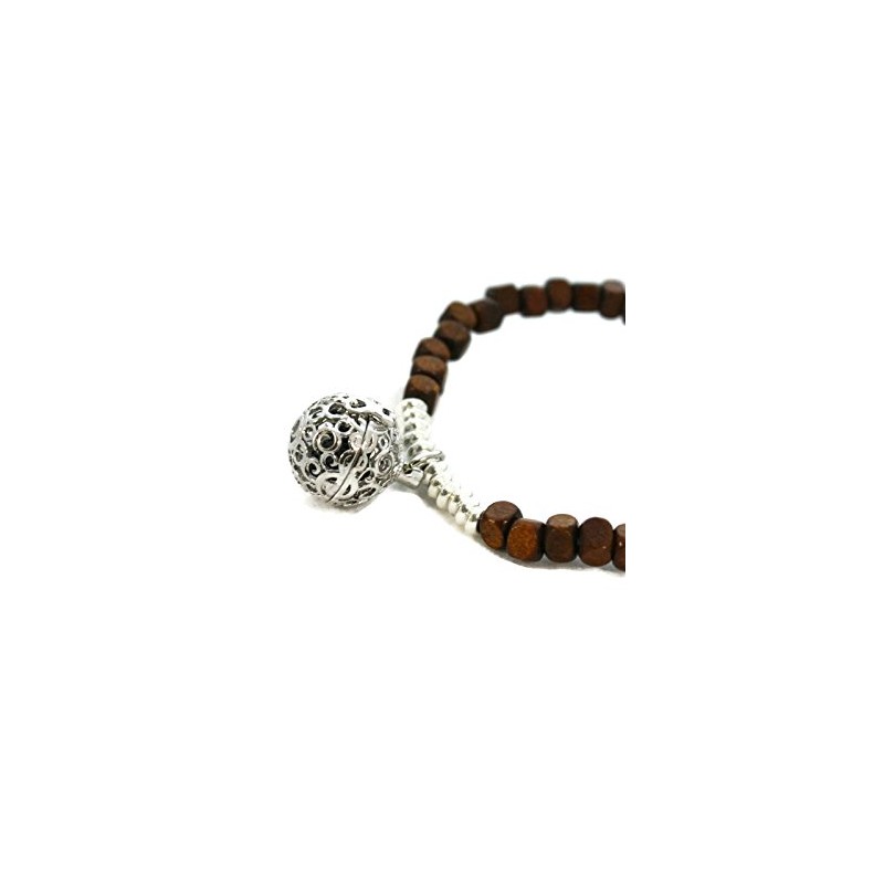 "Squared" Wooden Bead Essential Oil Diffuser Bracelet