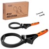 Toolwiz Rubber Strap Wrench Set, 2pcs for Pipes Below 6''