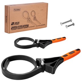 Toolwiz Rubber Strap Wrench Set, 2pcs for Pipes Below 6'' 150mm and 4'' 100mm Universal Adjustable Rubber Belt for Pipe Plumbers, Oil Filter, Jar Opener for Weak Hands
