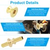 PATIKIL Lamp Solid Brass Neck, 2 Pcs M10 Fine Threaded