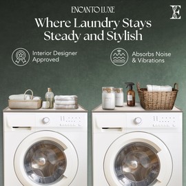 2 PC Washer and Dryer Top Cover Protectors 25" x 25", Laundry Machine Dust Guards (Beige (Sand))