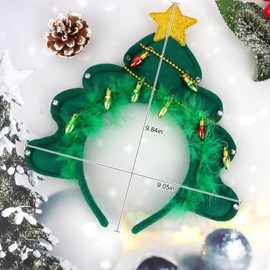 CIEHER Christmas Headbands Tree Costume Hair Accessories for New Years EveParty Supplies