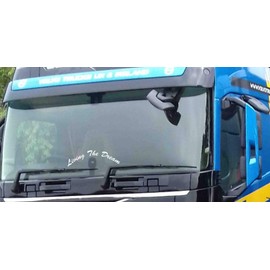 Living The Dream Curved Truck Window Sticker