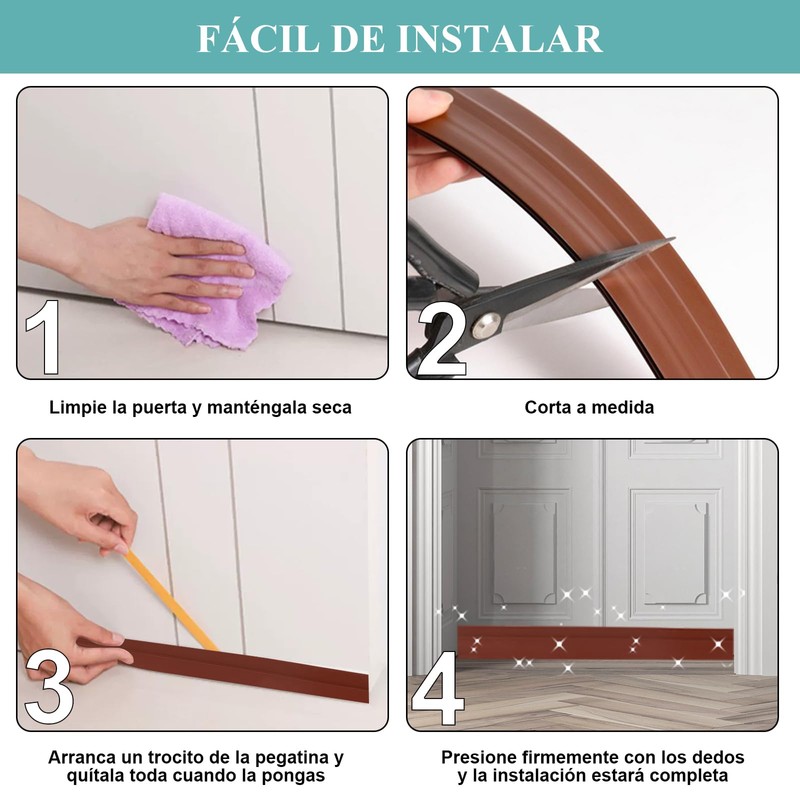 5M/16Ft Guardapolvo y Protector para Puerta de 3 Capas,Tira de
