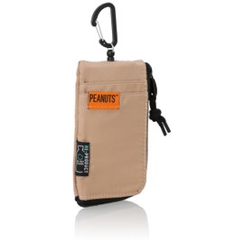 Snoopy 0363 Key Case, Pass Case, Key, Pass Pouch, Reel, Carabiner, Key Hook, Commute, Environmentally Friendly, R-PET Fabric, Smart Key, For Cars, Bicycles, Commutes to Work or School, Women's, Men's