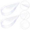 GALPADA Plastic Appetizer Spoons 40pcs Tear Drop Mini Appetizer Plates