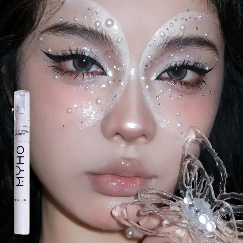 Eyeshadow Pen, Waterproof Eyeshadow Stick, Beautiful Lasting Waterproof Silver Eyeliner