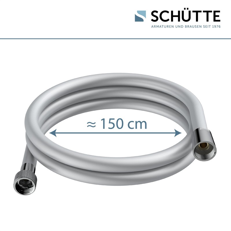 SCHÜTTE Shower Hose 1.5 m Silver Shower Hose with Twist