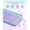 Seenda Cute Wireless Bluetooth Keyboard Dual Mode Bluetooth 2.4G round