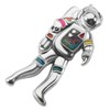WEVENI Enamel Alloy Astronaut Brooches Pins For Women Girls Fashion