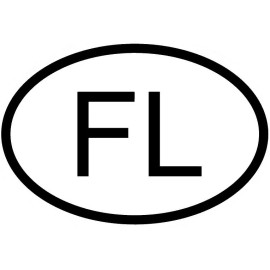 FL FLORIDA COUNTRY CODE OVAL STICKER BUMPER STICKER LAPTOP STICKER WINDOW DECAL