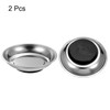 sourcing map 2pcs Round Magnetic Tray 6" x 1.42" Stainless
