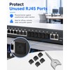 12-Pack RJ45 Port Lock with 1 Key, Security Network Port