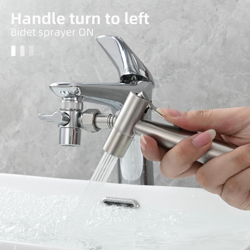 Tecmolog Brass Sink Faucet Diverter Valve to Sink Hose Sprayer,Faucet