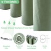Dynamene Fabric Shower Curtain, Waffle Textured Heavy Duty Shower Curtains