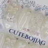Wedding emboss handmade nail tips - Almond S / 웨딩