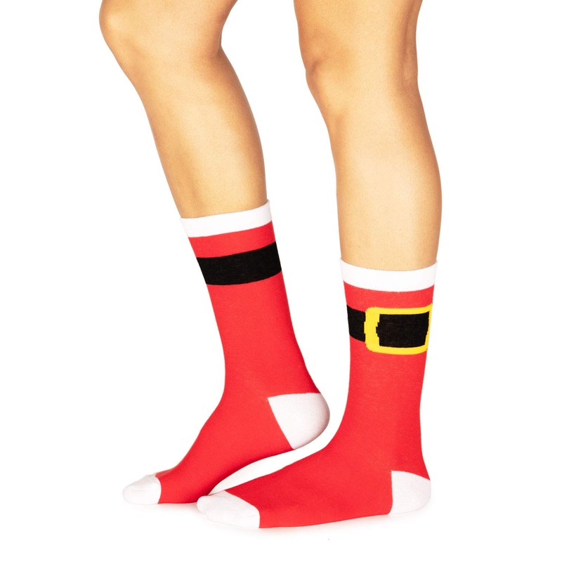 Tipsy Elves Red Santa Socks for Women OSFA