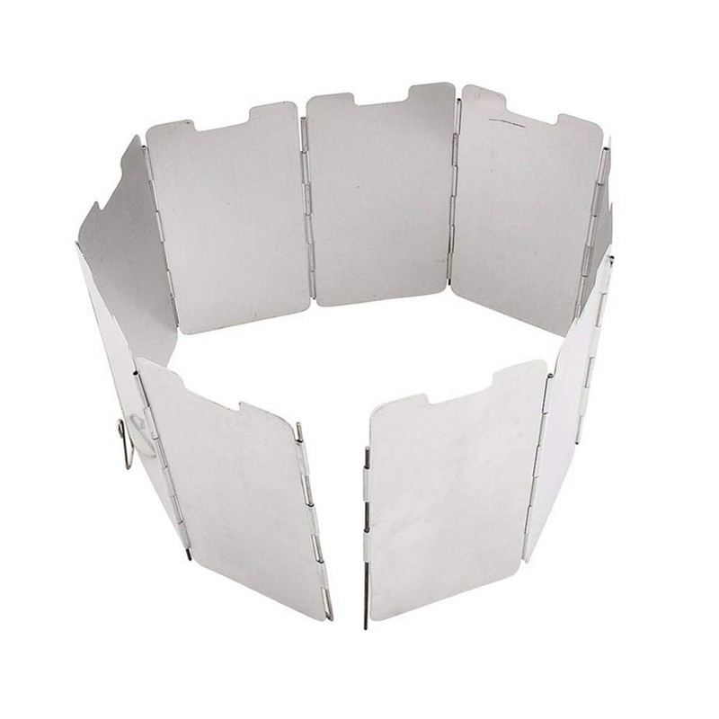 Mintice 9 Plate Outdoor Aluminium Wind Protection Foldable Windscreen Camping