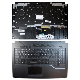 Power4Laptops Deutsch mit Topcase und Touchpad schwarz kompatible Ersatz Tastatur kompatibel mit Asus gl503vd-fy387t